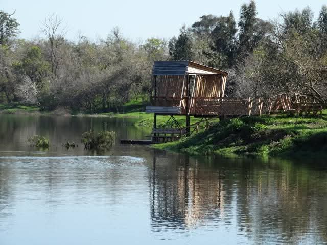 Muelle junto a laguna